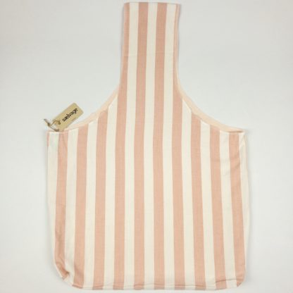 Upcycled Cloth Bag - Pink Stripe