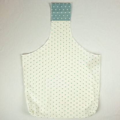 Upcycled Cloth Bag - Blue Polka Dot