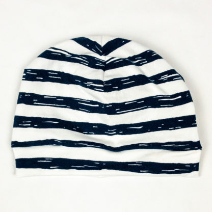 Beanie - Navy Painted Stripes